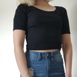 Black crop top